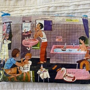 Vintage French lesson Zippered pouch